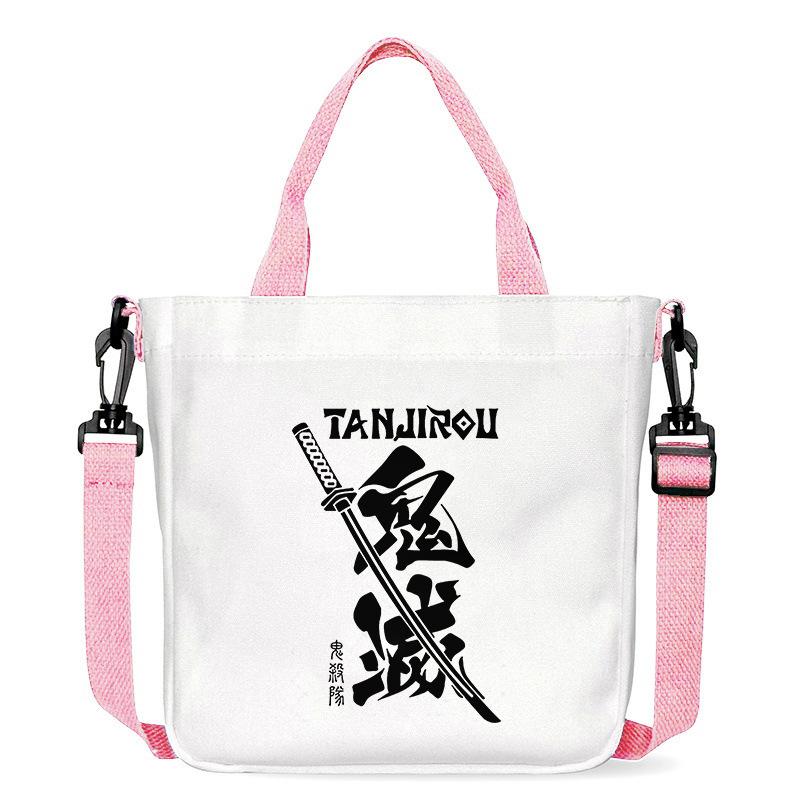 Japan cartoon comics Demon Slayer Print Canvas Bag Stylish Women's Handbag Large Capacity Casual Shoulder Bag 7560