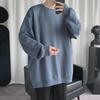 2025 Men's Trendy Solid Color Round Neck Sweatshirt, Loose, Hoodless Pullover, Thin Style for Spring and Autumn, Large Sizes Available