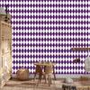 Harlequin Diamonds Wallpaper Light Gray, White, Plum, and Purple 50x1000