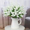 10pcs/lot Simulation Flowers Plastic Lily of The Valley Wedding Bride's Bouquet Artificial White Flower Home Table Decoration