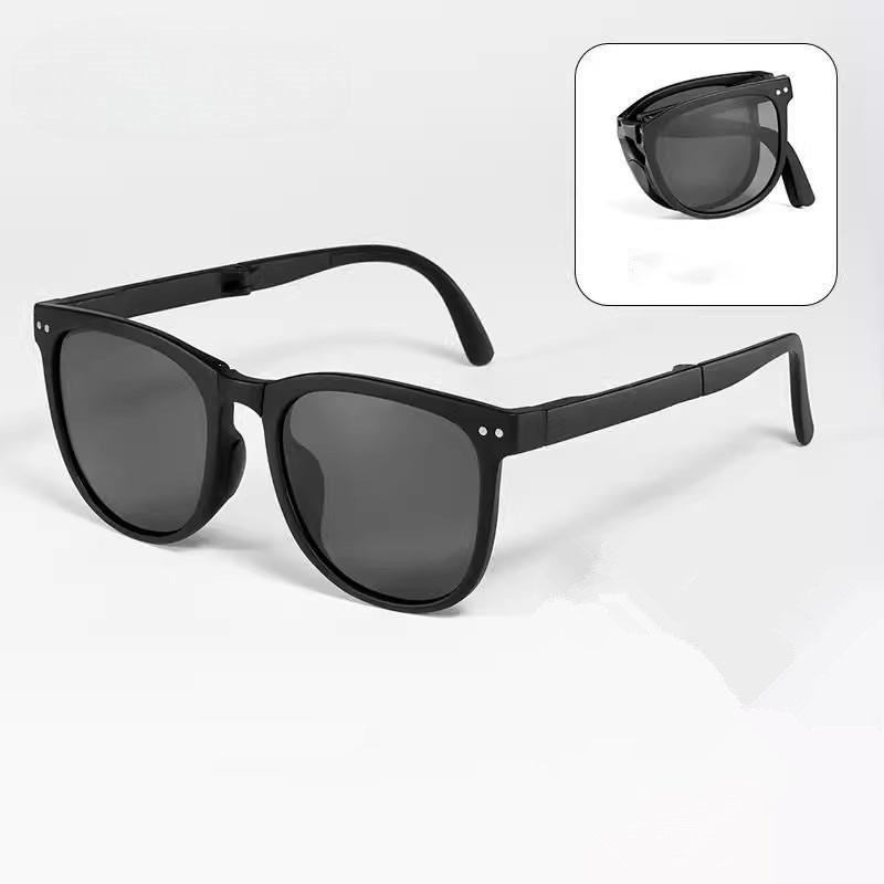 

Folding sunglasses, portable, ultra light sun protection, UV protection, sunglasses for both men and women чорний