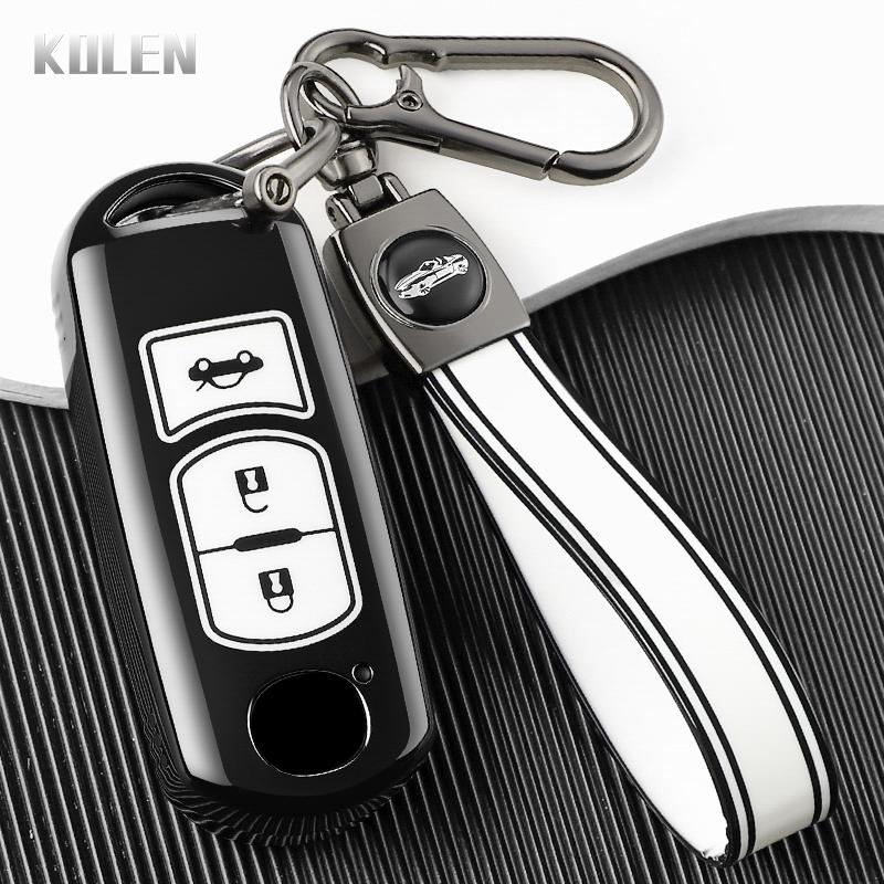 New Tpu Car Key Case Cover Fob For Mazda 2 3 5 6 Bl Bm Gj Atenza Axela Demio Cx-3 Cx3 Cx-5 Cx5 Cx7 Cx-9 Cx8 Protected Shell Bag