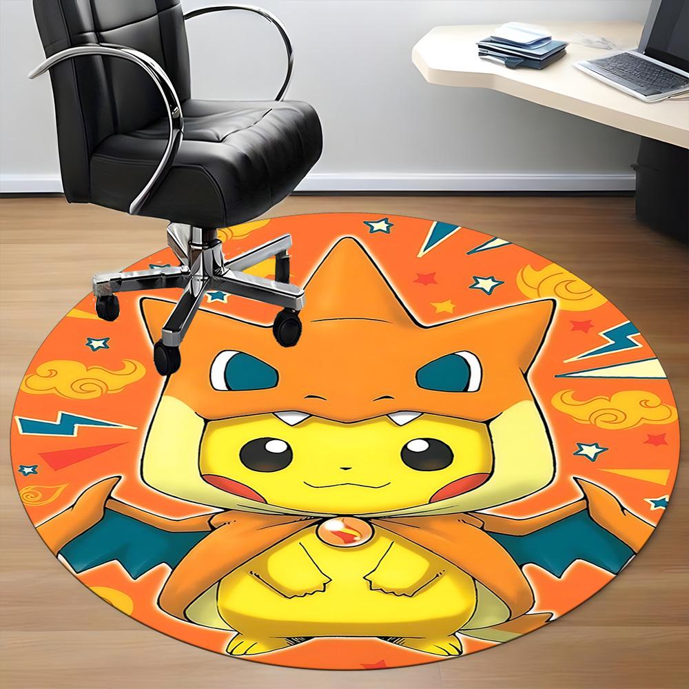 1pc Charmander Office Round Area Rug, Under Office Chairs Bedroom Living Room Home Decor  a1022265