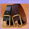 Genuine Leather Mens Belt With Two Layer Cowhide And Stylish Alloy Pin Buckle For Office Or Casual Outfits
