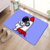 Cartoon Rocket Astronaut Bathroom Mat Anti-slip Absorb Water Long Strip Cushion Bedroon Mat Welcome Doormat