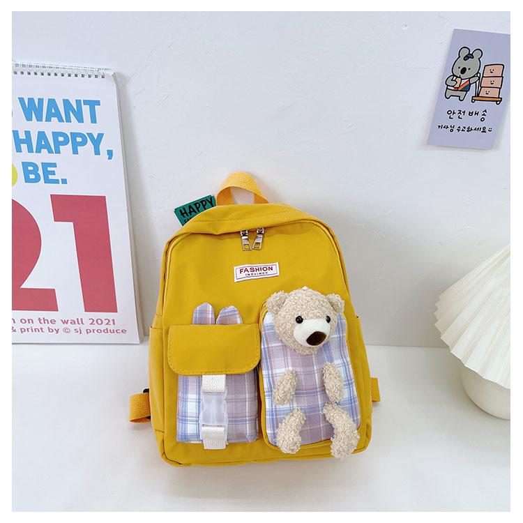 Adorable Cartoon Bear Rabbit Kids Backpack Ideal For Preschool Boys Girls Ages 3-6 Breathable And Durable Nylon