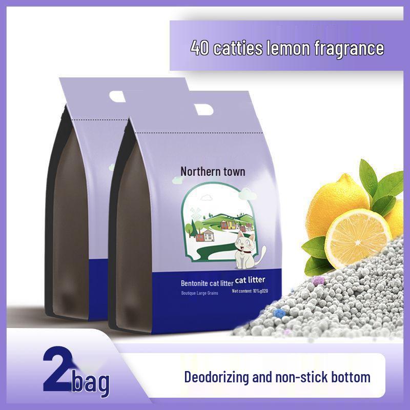 Bentonite Cat Litter, Low Dust, Deodorizing, Large Particle, 10kg/40lb Pack