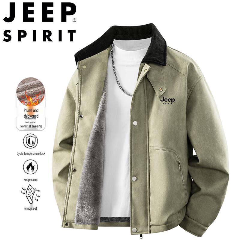 JEEP SPIRIT Men's Fleece-Lined Casual Jacket