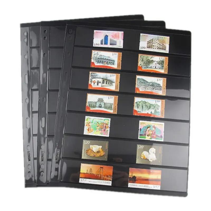 Standard 9-hole Double-sided Black Background Photo Album with Large Capacity for Stamp Collection and Paper Currency Collection