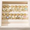 Vintage Pearls Zircon Bow Heart Butterfly Gold Color Pendant Italian Charm Links Stainless Steel Fit 9mm Bracelet DIY Jewelry