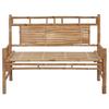 vidaXL Bamboo Garden Bench with Cushion 120 cm