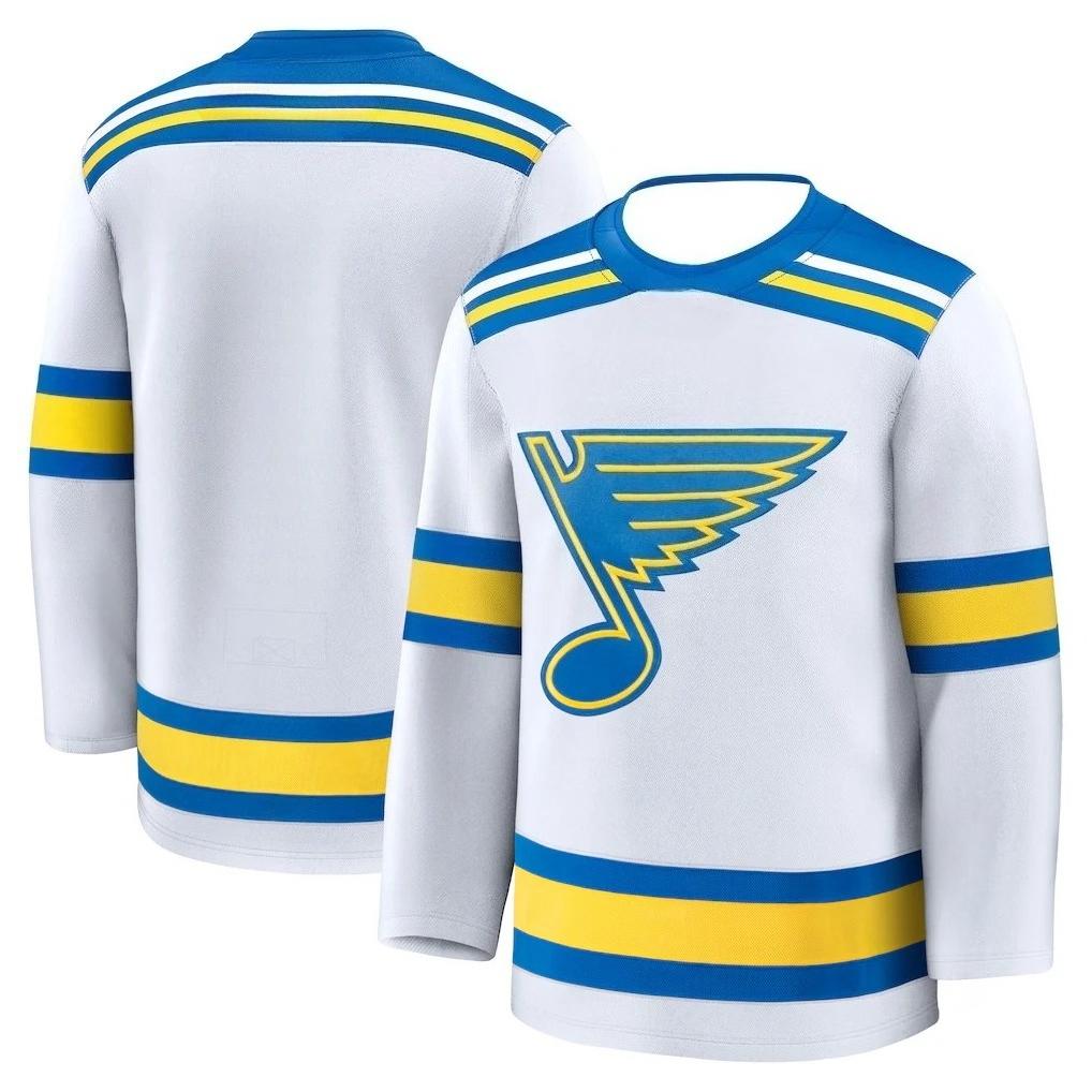 Ice Hockey Style Hits The Streets! 3D Printed Retro Colorado Avalanche Jerseys St. Louis Blues Jerseys, High-street Sports Top, Long Sleeve V-neck Tee