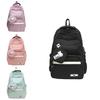 Trendy Large Capacity Backpack For Middle School High School College Students In Green Purple Pink Black And Brick Red