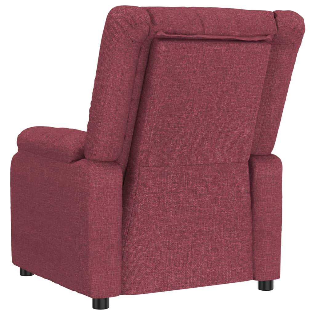 Electric Massage Chair Burgundy Fabric