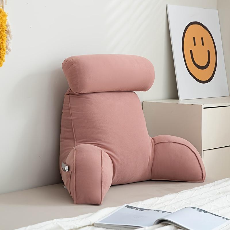 

1 шт. Подушка для поддержки поясницы, Подушка для кровати, Подушка для дивана, Подушка для чтения в кровати, Летний предмет домашнего декора для гостиной/спальни розовый