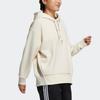 Adidas Einfarbiger Kapuzenpullover mit Kordelzug und langen Ärmeln Damen Tops Off-White HG1823