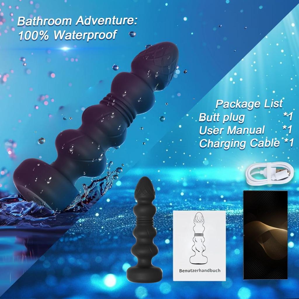 Wireless Remote Control Impact Vibration Anal Plug Beaded For Men And Women Toys For Anal Expansion Training Adult Toys Sex Toys