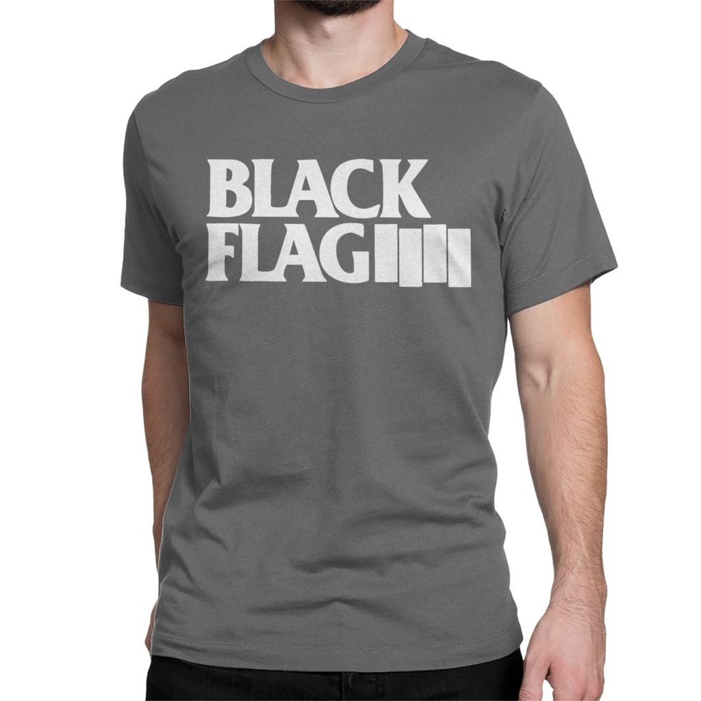 Men Women's T-Shirt Four Logos Creative 100% Cotton Tee Shirt Punk Rock Band Black Flag T Shirt Round Collar Tops Plus Size