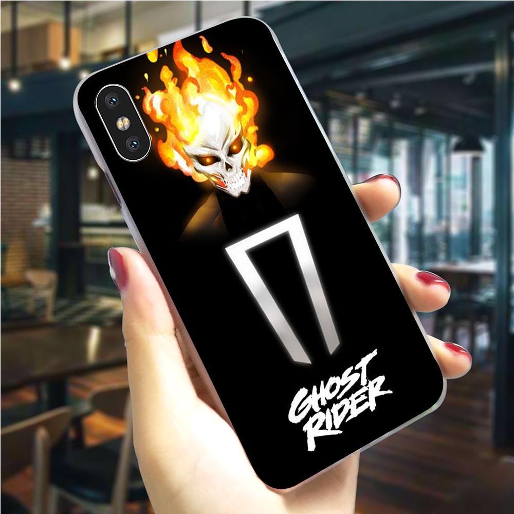 Coque IPhone Premium Ghost Rider - Flaming Slim - Motard Cycliste