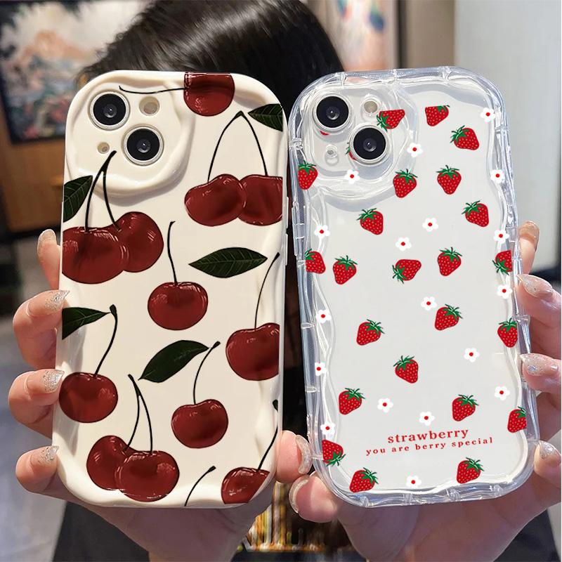 Hülle Für Huawei Honor 400 200 Pro 600 90 Lite X5C X7D X8D X9D X6B X8B X9B X5B X6C X8C X6A X8A X7A X9C Modische Erdbeerhülle