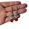 Jun'an Original Halloween Party Horror Spider Web Bat Dangle Earrings
