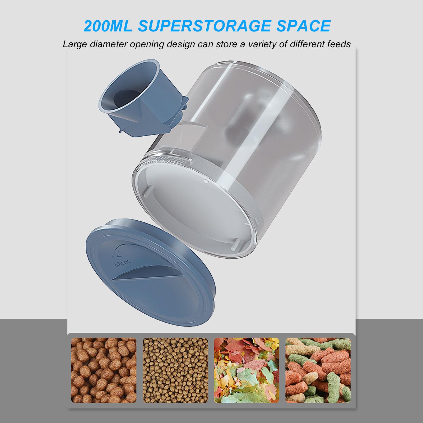 

Auto Fish Feeder Aquarium Timer Fish Feeder with 2 Installation Modes for Timed Feeding