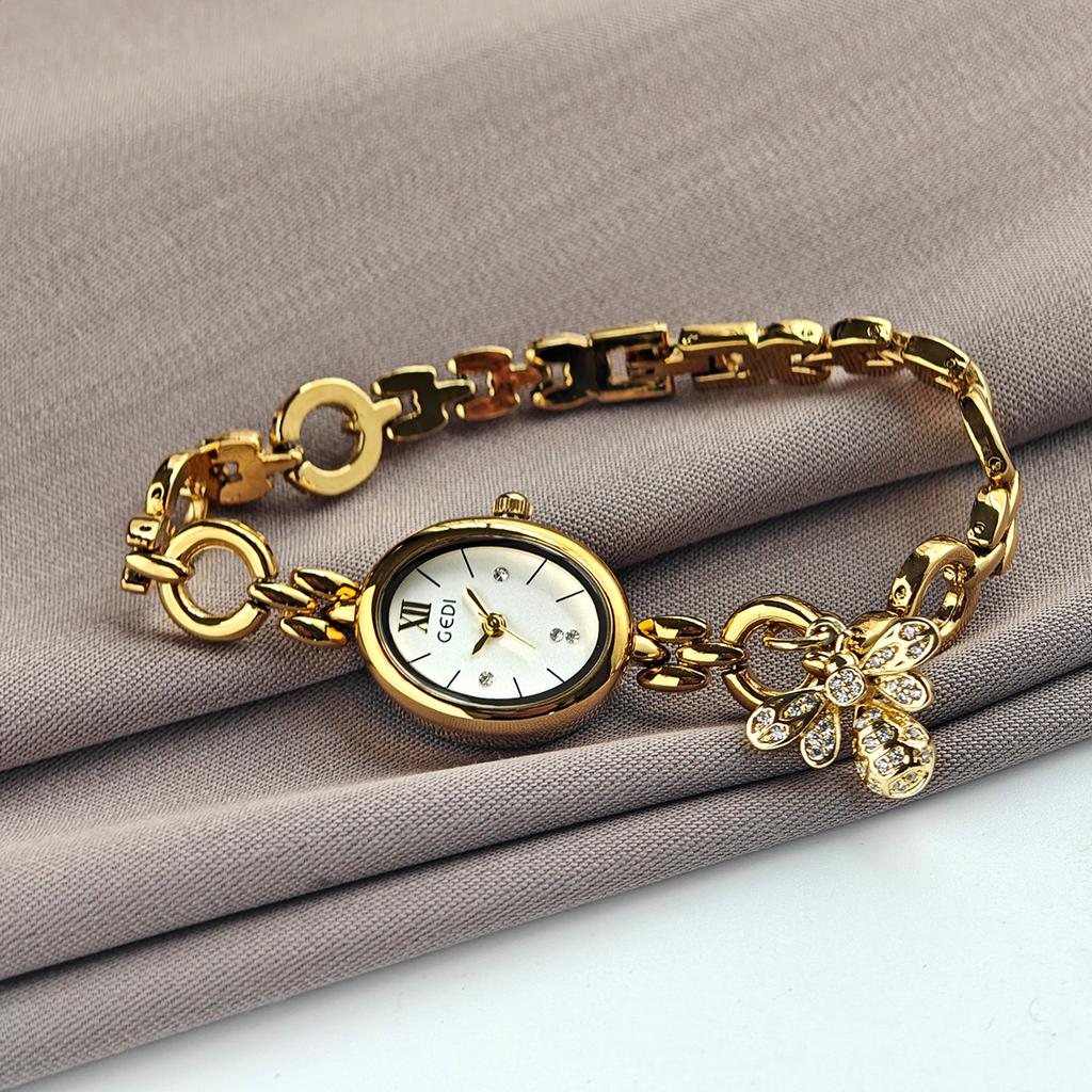 Niche Light Luxury Oval Women'S Watch Medium And Ancient Style High Value Versatile Women'S Watch Quartz Watch