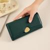 1Pc PU Leather Wallets For Women Card Holder Purses Women's Long Folding Wallet With Zip Coin Pocket