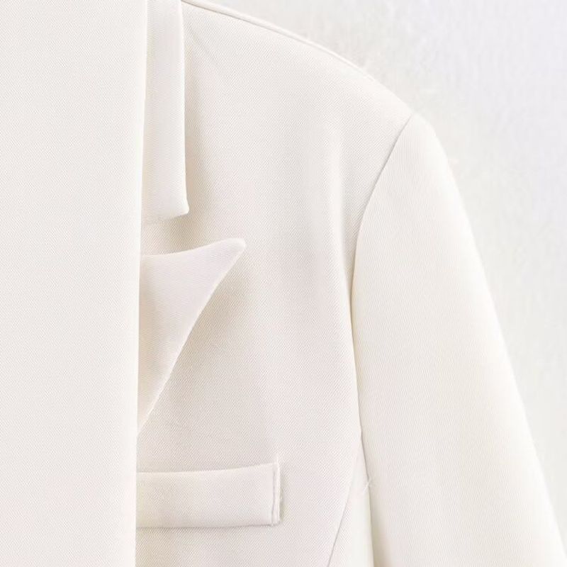 Kaslead New Women Clothes Western Style Versitile Fashion Solid Simple Thin Scarf Lapel Blazers