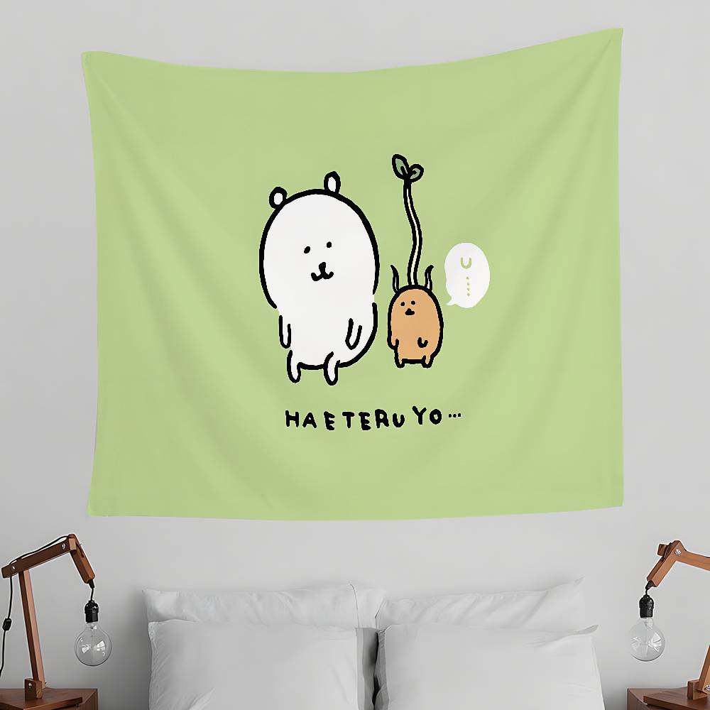 JJoke Bear Kawaii Tapestry Wall Hanging Tapestry Art Deco Blanket Curtain Hanging At Home Bedroom Living Room Decor