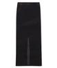 Ulkin [Runway] Bleach Washed Knit Skirt_Black