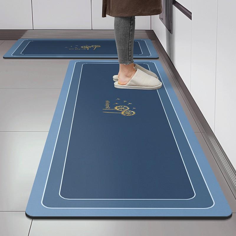 Modern Minimalist Kitchen Mat Silicone Diatomite Absorbent Non-Slip Water Drainage Floor Pad Cooking Area