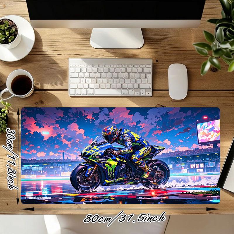 Night Race Xl Gaming Mouse Pad Nonslip Rubber Base Stitched Edge Waterproof Desk Mat For Pc Laptop Gamer Office Computer Accessories C92910
