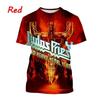 Metall Judas Priest Band 3D-Druck Herren Kurzarm Vintage T-Shirts Hip Hop Streetwear Rundhals-T-Shirt Mode Unisex-Kleidung