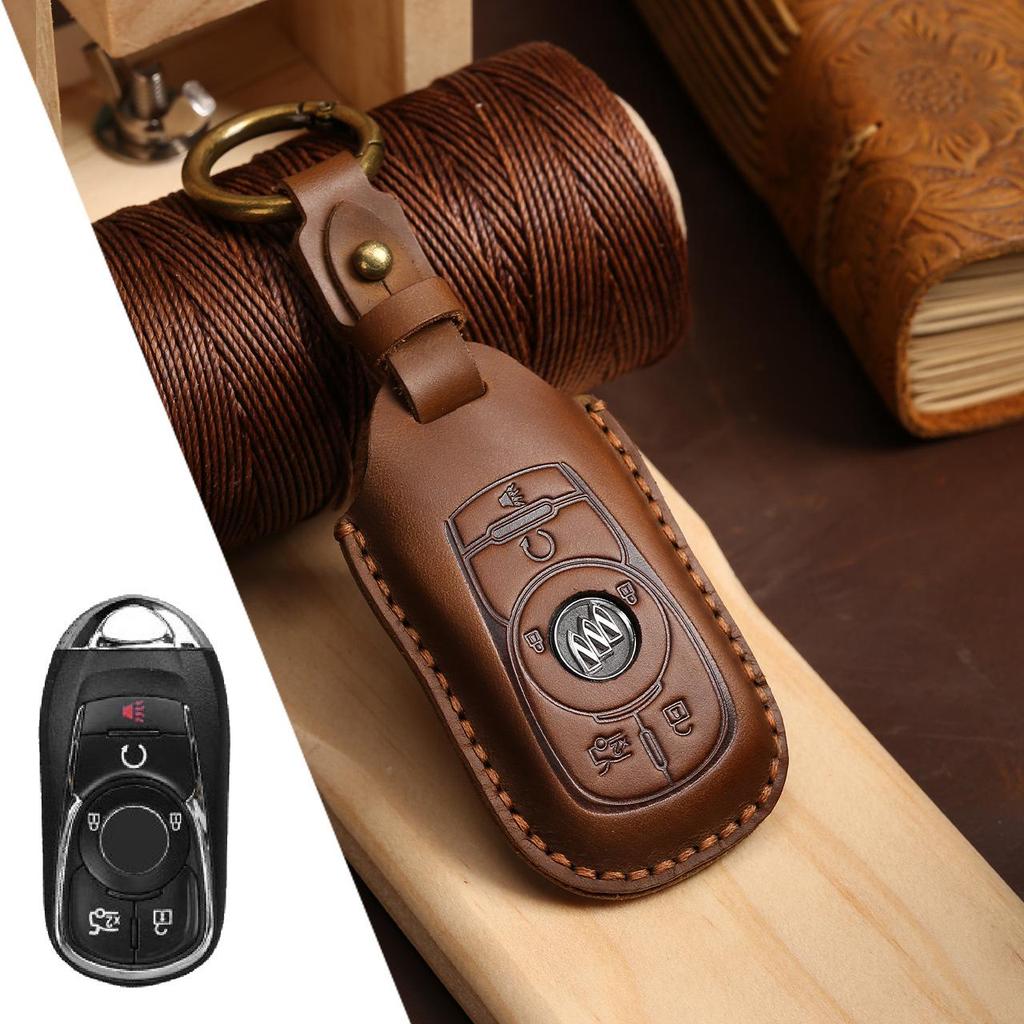Suitable Genuine Leather Key Case for Buick Excelle, Verano, Envision, Regal - Full Coverage