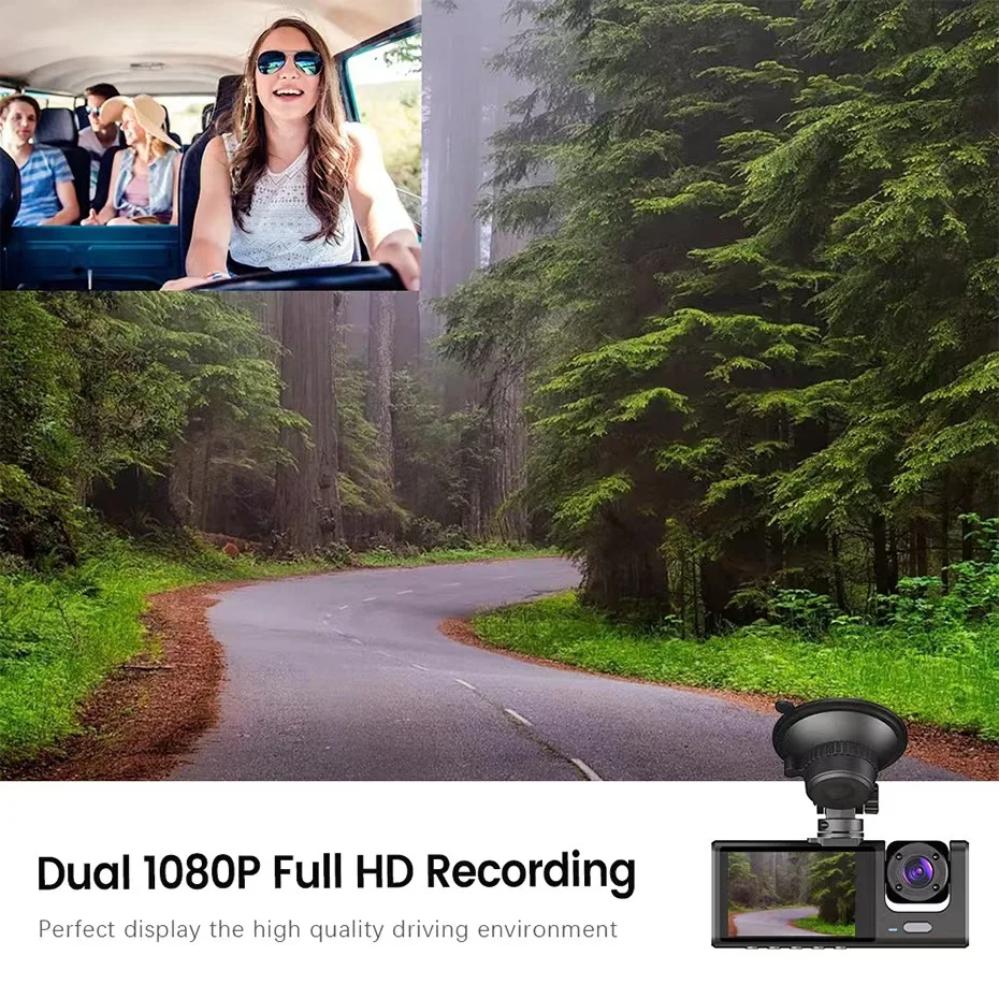 Auto DVR HD 1080P Palubní kamera IPS Videorekordér Cyklus Palubní kamera Zrcadlo Řídicí rekordér Noční vidění