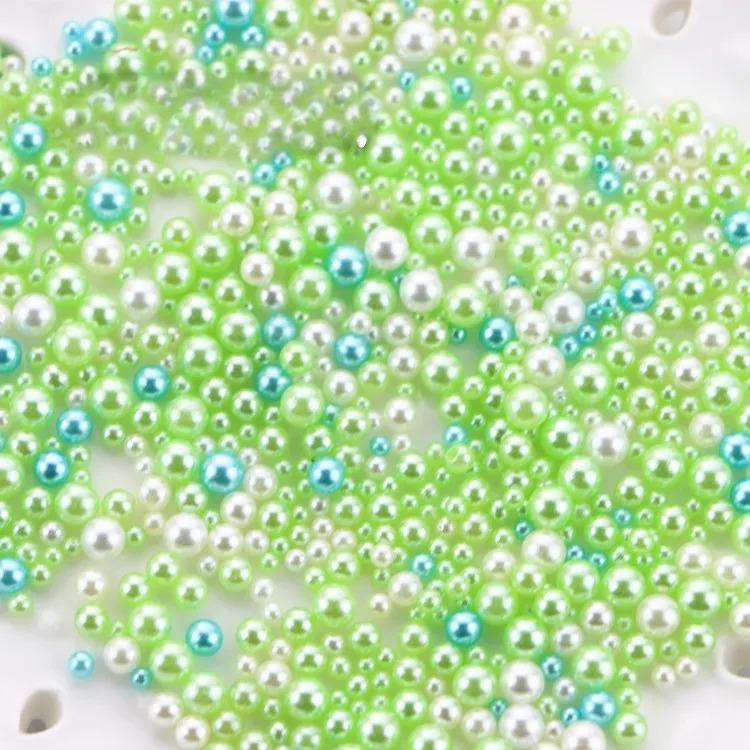 Mix Style Resin Rhinestone AB Pearls Half Round Flatback Beads AB Color Resin Rhinestones For Crafts Nail Art DIY Decoration