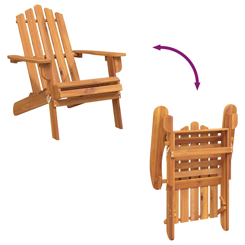 Vidaxl Solid Acacia Wood Adirondack Garden Chair