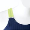 Mizuno Stream Ace Size FINA Swimming Size Size 83 Challenge Women's Low-Cut Swimsuit, Navy/Lime, S, (International Federation) Approved, N2MA2740,