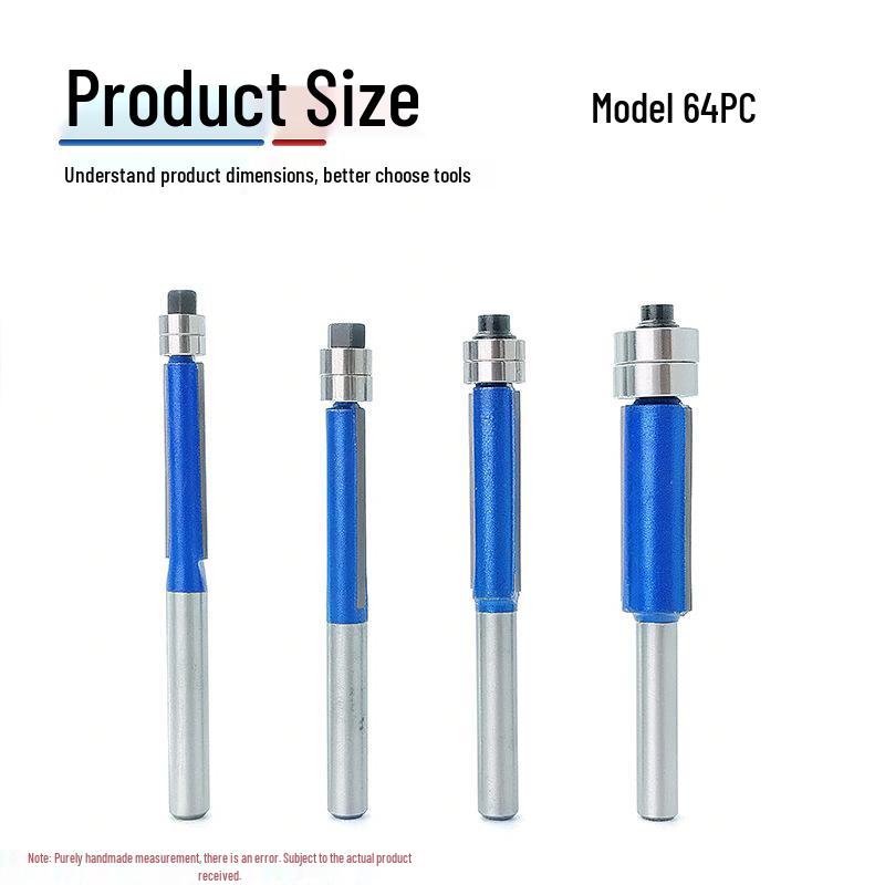 Double Bearing Edge Trimmer Woodworking Router Bit Set