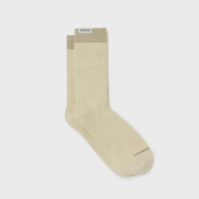LABEL POINT LONG SOCKS - BEIGE (P255ASO201)