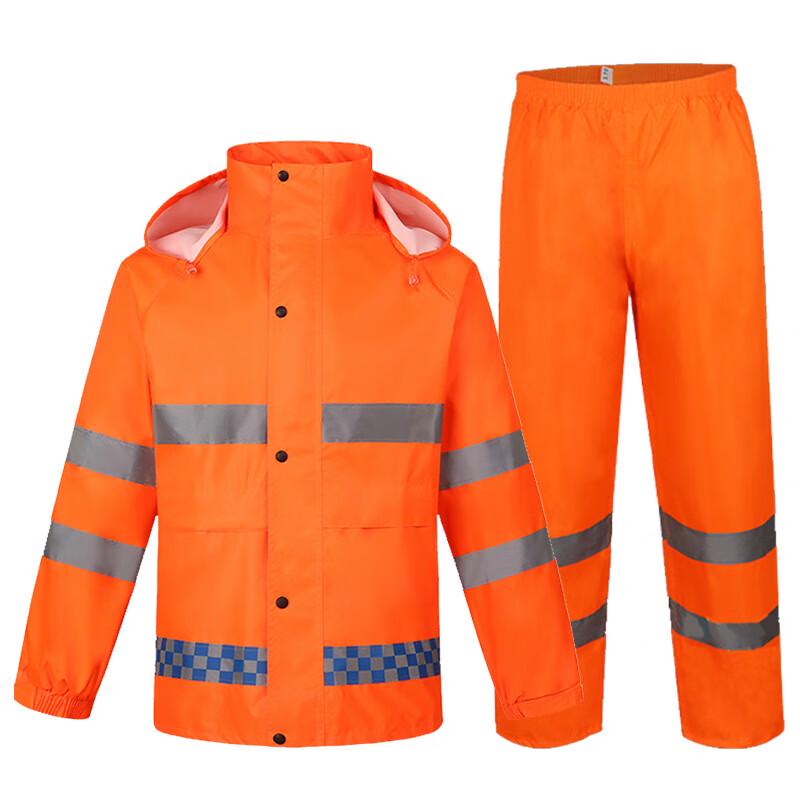 Reflective Split Raincoat and Pants Set
