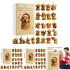 Dog Theme Christmas Advent Calendar With Acrylic Animal Figures For Holiday Gift Giving