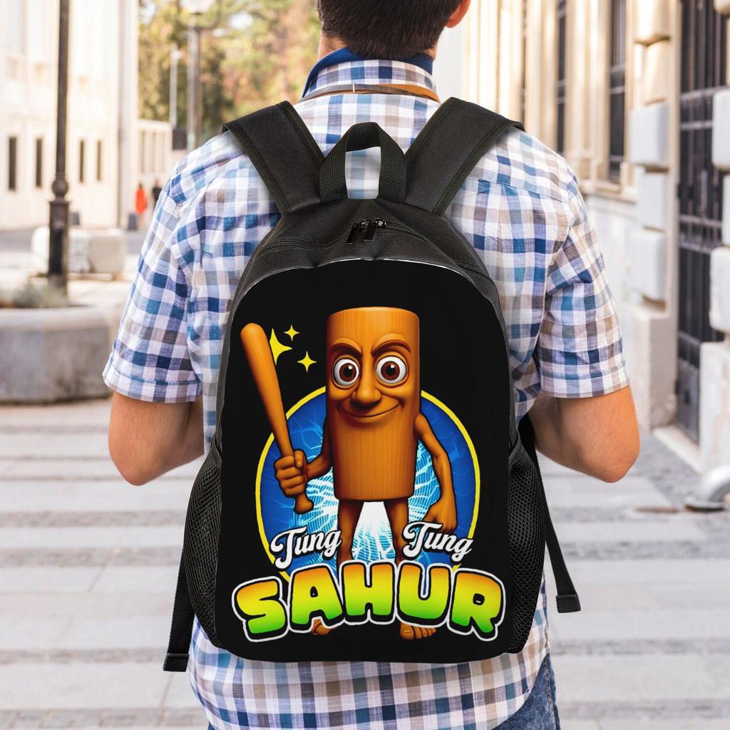Italian Brainrot Backpack Tung Tung Sahur Workout Backpacks Teen Design Large High School Bags Stylish Rucksack