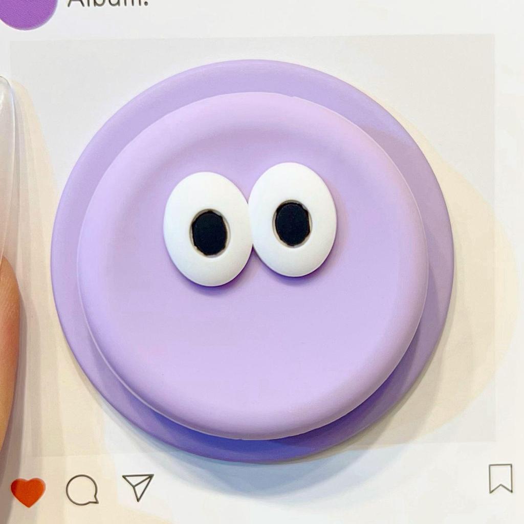 Dopamine Cartoon Eyes MagSafe Silicone Stand with Retractable Airbag