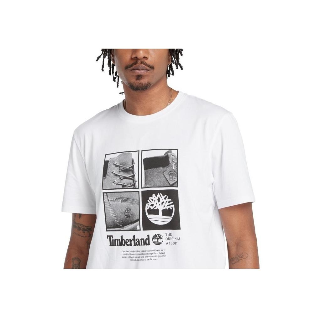 Timberland Sport Simple Comfortable Short Sleeve T-Shirt Unisex Tops White A29C5-100