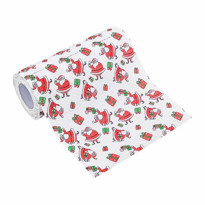 40Pcs/Roll Grease-proof Paper Food Paper Fried Food Paper Dish Towel Christmas Pattern Disposable Snacks Paper Kitchen Supplies