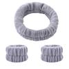 Plush Flannel Absorbent Wristbands & Splash-Proof Headband Set