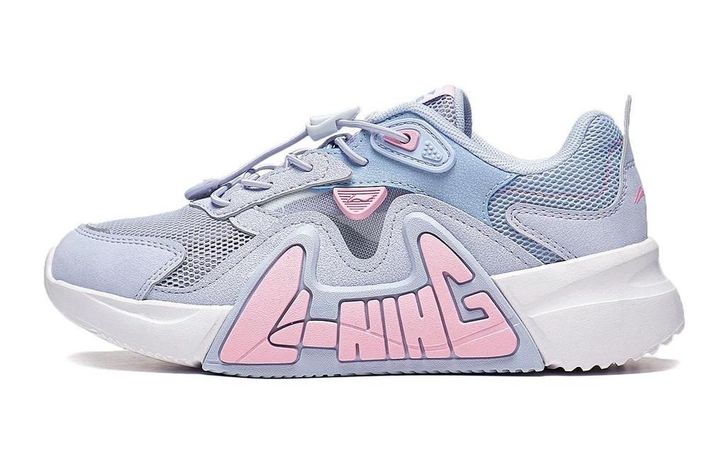 Li Ning YOUNG LN 90 SUMMER Comfortable Cushioning Rebound Low top Kids Lifestyle Shoes Blue Teenagers YKCT072-2