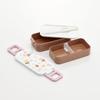 Skater Bento Box 600ml Antibacterial 2 Tiers for Women Korilakkuma & Kogma Made in Japan YZW3AG-A